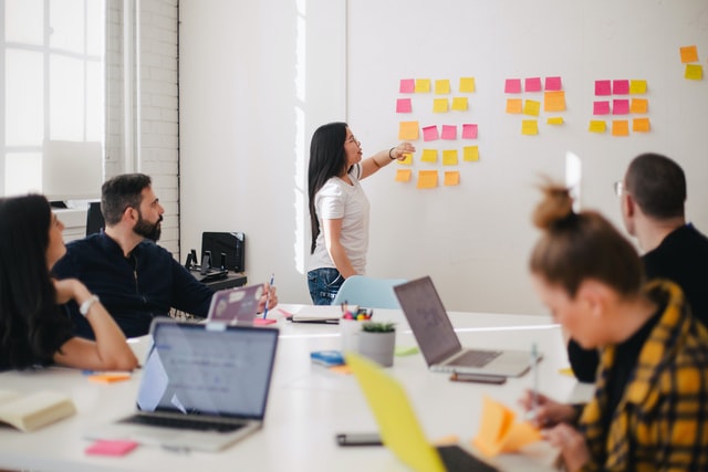 Team members in a meeting